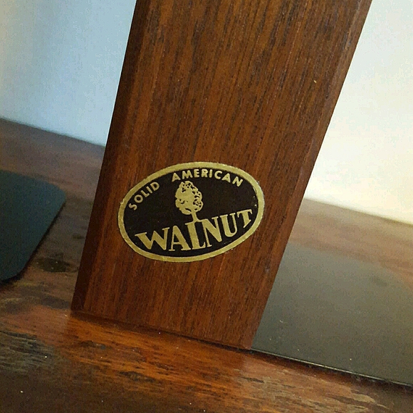 Vintage Pair Walnut Lasercraft Bookends - Picture 4 of 13